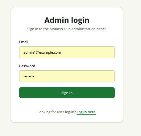 Admin Login